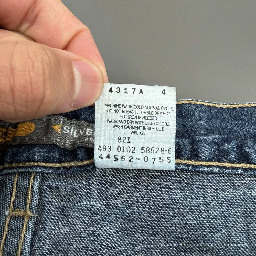 VTG‎ Levi's Silvertab Low + Loose Mens 38x32 (38x30) Baggy Wide Leg Skater 2002
